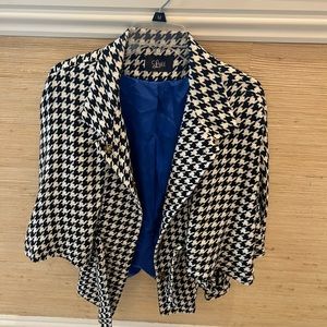 Luii Houndstooth Cape Jacket